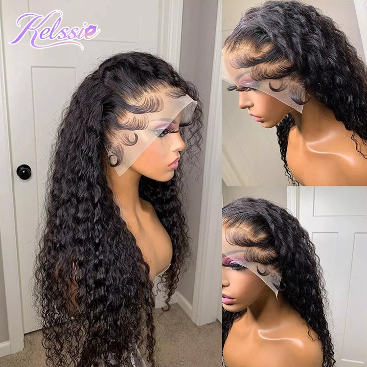 Cheap 360 Peruvian Water Deep Wave Full Lace Wigs From Guangzhou,12a Grade Raw Indian Virgin 360 Full Lace Human Hair Wigs
