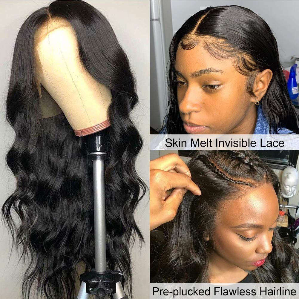 JP Body Wave Human Hair Lace Front Wig For Black Women Transparent HD Lace Frontal Wig Brazilian Virgin Full Lace Human Hair Wig