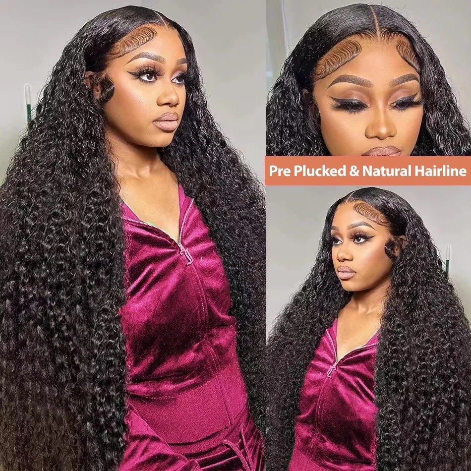 4x4 Jerry Curly Raw Brazilian Human Hair Wig 5x5 transparent Glueless Natural wholesale HD Swiss Lace frontal For Black Women