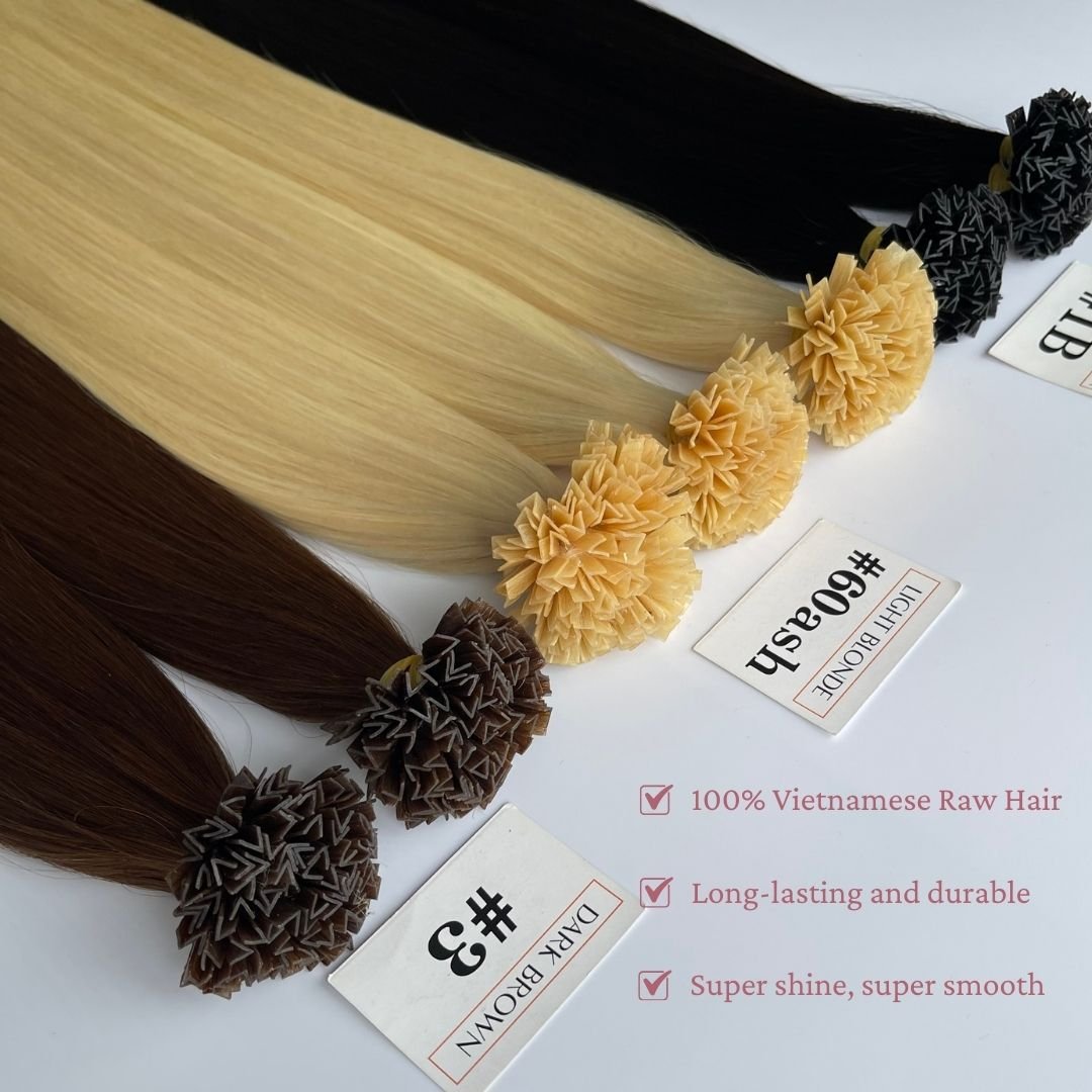 New Arrival Prebonded Vietnamese Keratin V Tip Hair Extensions Double Drawn 100% Cuticle Aligned Virgin Hair For Sale