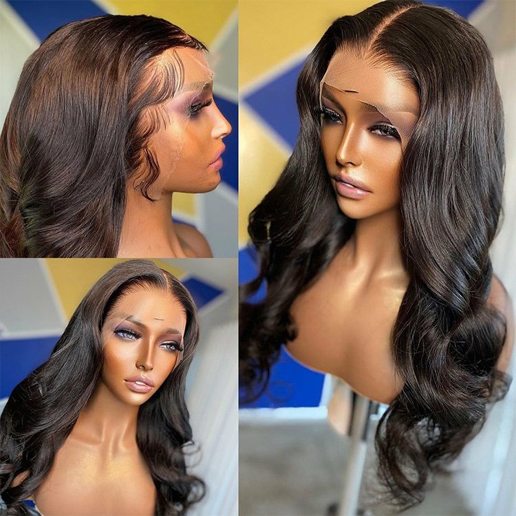 Wholesale Wig Vendors Brazilian Natural Wig Human Hair Lace Front Virgin Peruvian Hair Wigs For Black Woman Body Wave