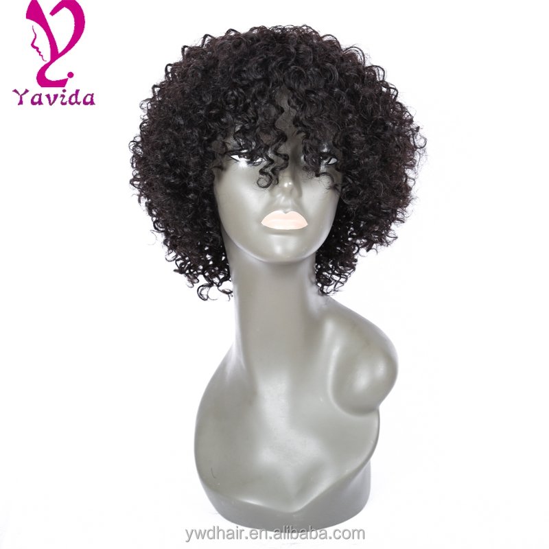 8-26" Brazilian Curly Lace Front Human hair Wig Glueless Front Lace Wigs With Baby Hair Short Curly Kinky Curly Frontl Lace Wigs