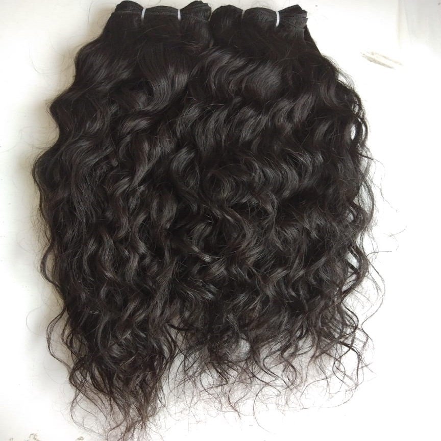 100% Indian remy virgin unprocessed natural curly human hair soft natural shine long term wear human hair extension and weave