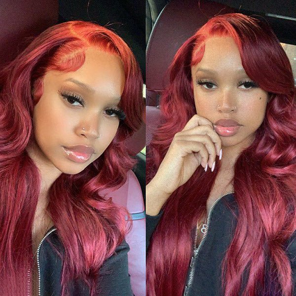 In Stock 13x4 Burgundy 99J Body Wave Lace Front Human Hair Wigs for Black Women Full Hd Frontal Wig Human Hair Wigs
