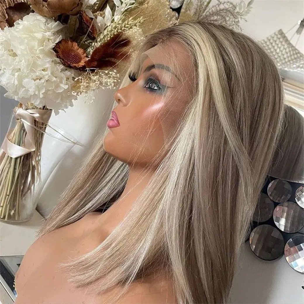 Pixie Cut Short Bob Human Hair Wigs For Black and White Women With Highlights Blonde Bob Cuticle Aligned European Hair Wig