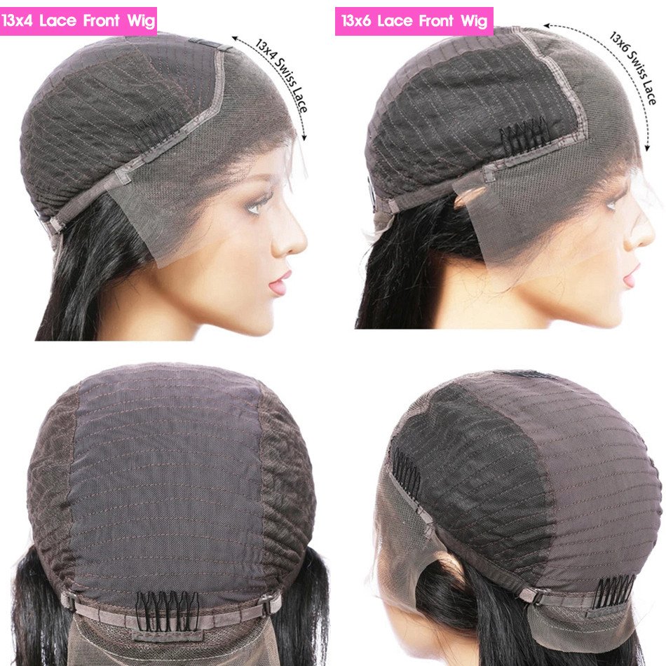 Cheap 13X6 Hd Human Hair Lace Front Wig Pre plucked Bone Straight Human Hair Wigs For Black Women Hd Lace Frontal Wig Human Hair