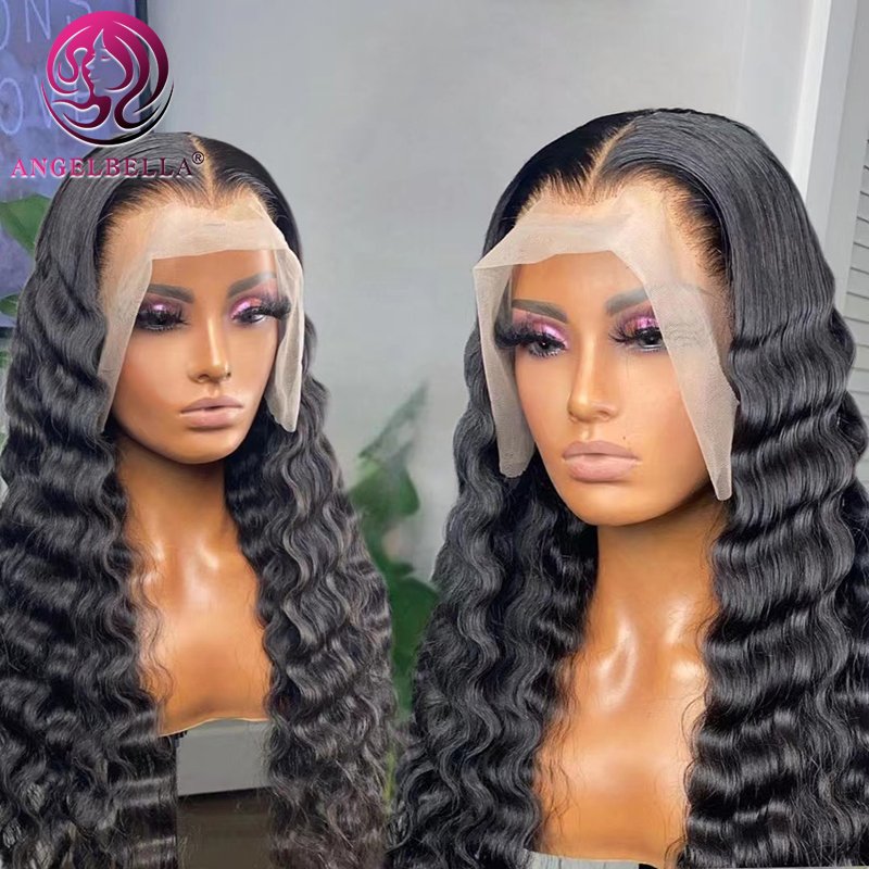 Wholesale Cuticle Aligned Raw Virgin Wigs Vendor Deep Curly Wig Raw Hair Long Curly Human Hair Wig