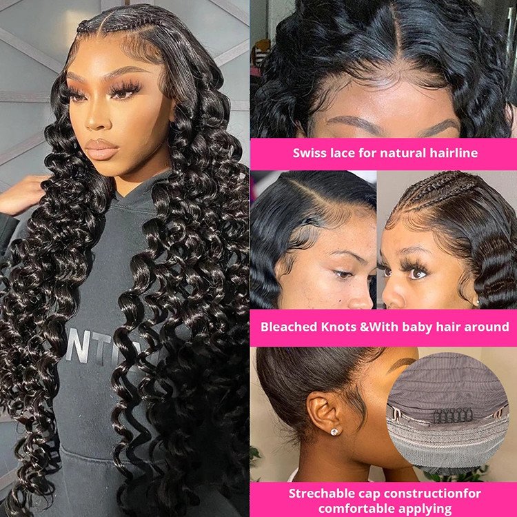 13x4 13x6 Lace Front Wigs Loose Wave 12a Grade Brazilian Hd Lace Frontal Human Hair Wig Transparent Swiss Lace Front Wig