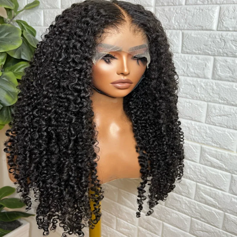 13x4 Lace Front Curly Human Hair Wigs For Black Women Factory Cheap Curly 13x6 HD Curly Baby Hair Frontal Wig