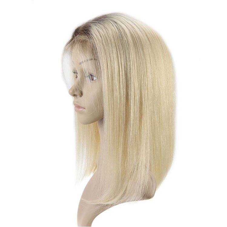 100 Indian peruvian remy blonde color virgin brazilian human hair full lace human hair wigs