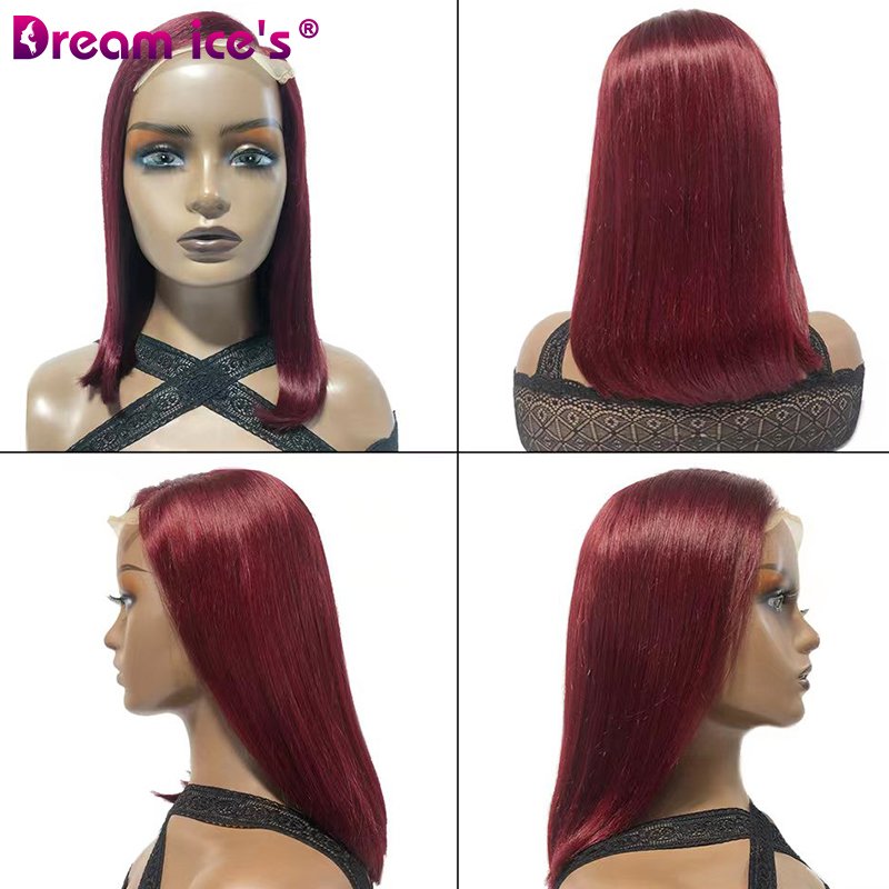 5*5 99J Color Human Hair Vietnamese Wigs SDD Bone Straight With Lace Front Wigs And The Best Wholesale Price High Quality
