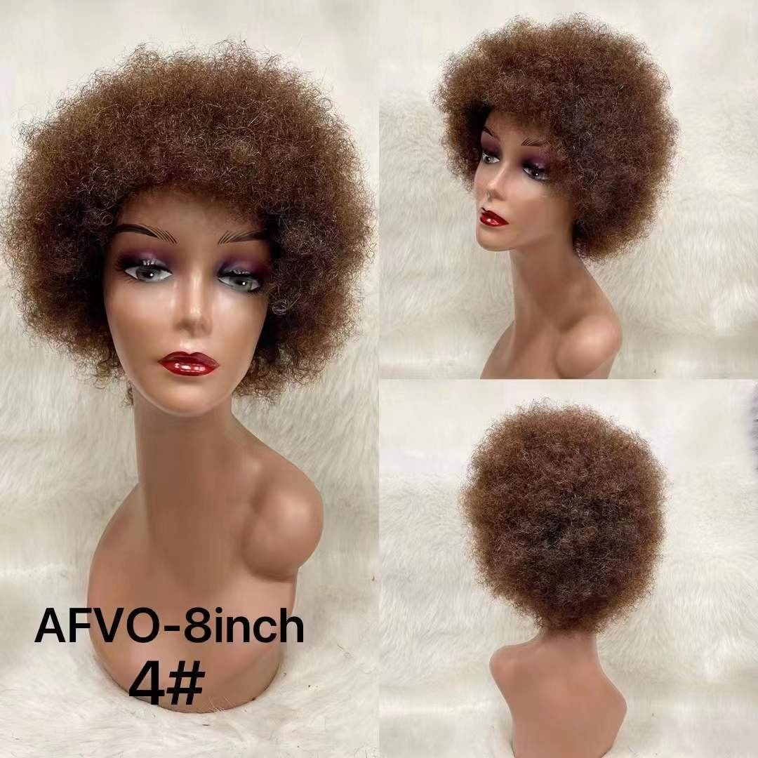 Letsfly Fast Shipping Afro Wig 100% Human Hairwig Yaki Hair Wholesale Cheap Full Machine Made Wigs For Black Woman