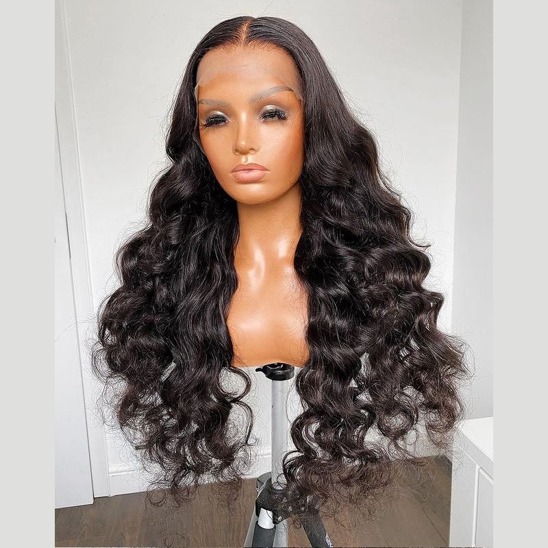 Best Lace Long Straight Deep Wave 13x4 Lace Frontal Human Hair Wigs 30 40 Inch Human Hair Full Lace Front Wig Wholesale
