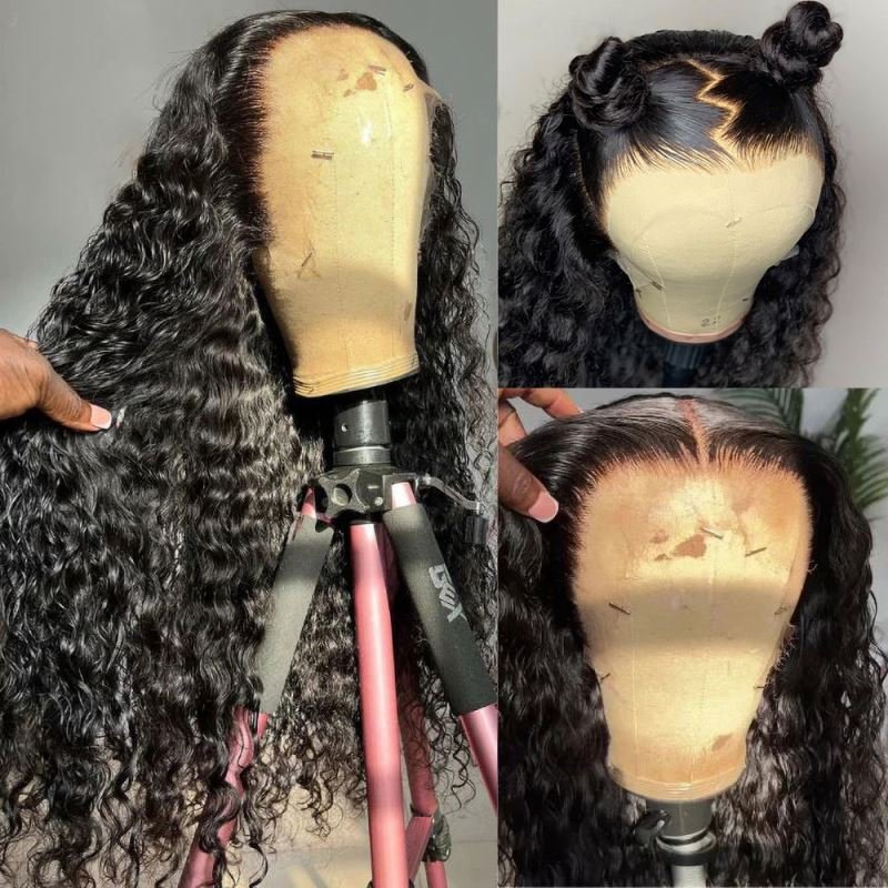 Wholesale Wigs 100Human Hair Vendors Cabello Humano Deep Wave HD Lace Frontal Wig Human Hair 200 Density