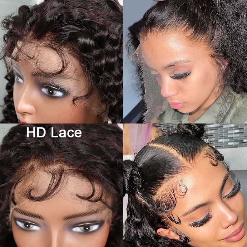 Wholesale Wigs 100Human Hair Vendors Cabello Humano Deep Wave HD Lace Frontal Wig Human Hair 200 Density