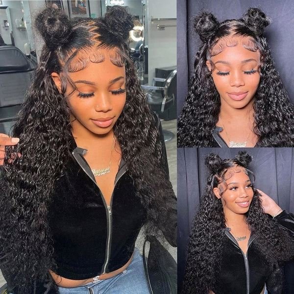 Wholesale Wigs 100Human Hair Vendors Cabello Humano Deep Wave HD Lace Frontal Wig Human Hair 200 Density