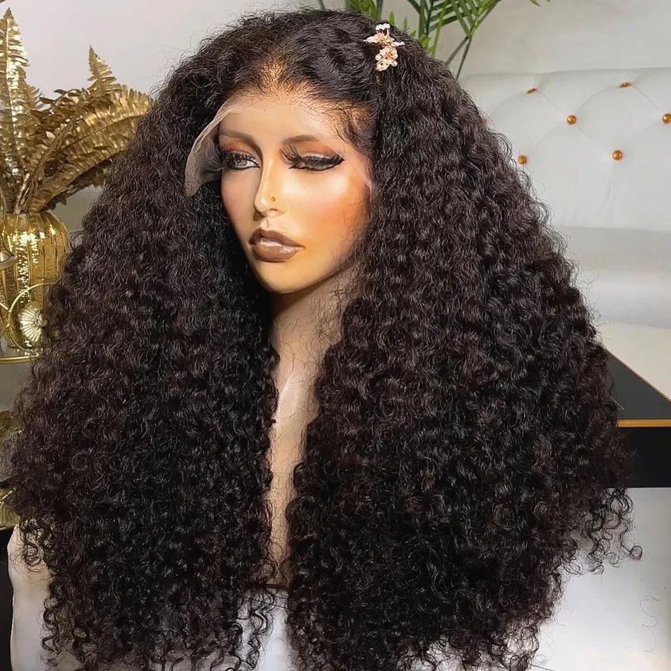 Cheap Lace Human Hair Wigs For Black Women Afro Kinky Curly Raw Indian Hair 13X6 Lace Front Wig Hd Lace Frontal Wig Vendors