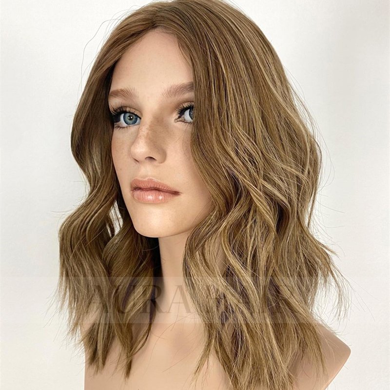Balayage Color Silk Base Top Wigs European Human Hair Wigs Natural Wave For Women