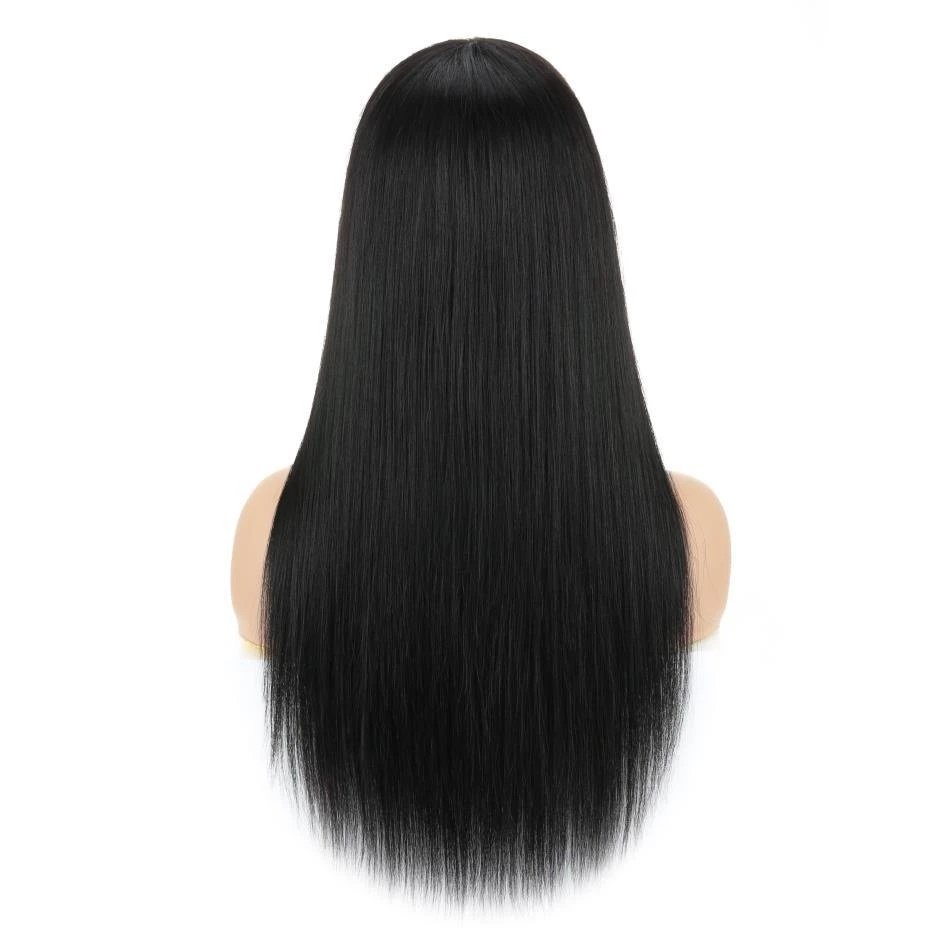 Human Hair Wigs Straight Hair With Bang Fringe For Women Brazilian Bob Wig Glueless Machine Made With Bangs Wigs