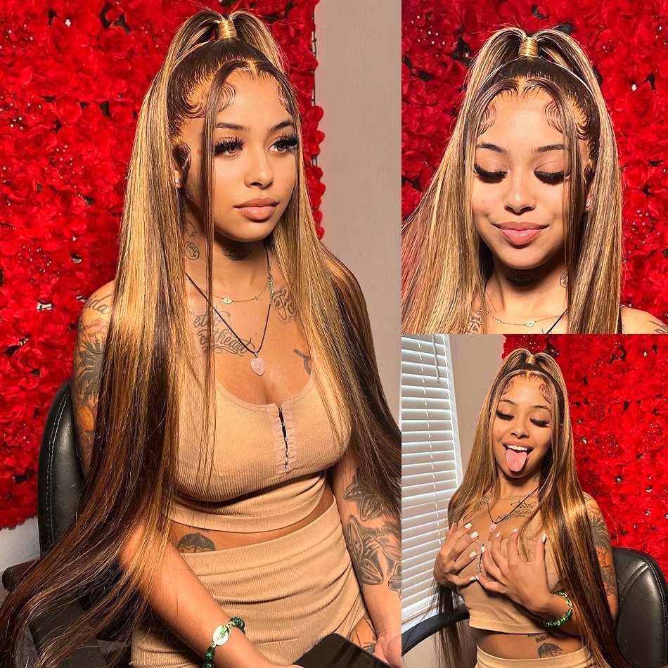 Highlight Hd Lace Frontal Wigs Human Hair Honey Blonde 613 Human Hair Lace Front Wigs For Black Women Full Lace Human Hair Wigs