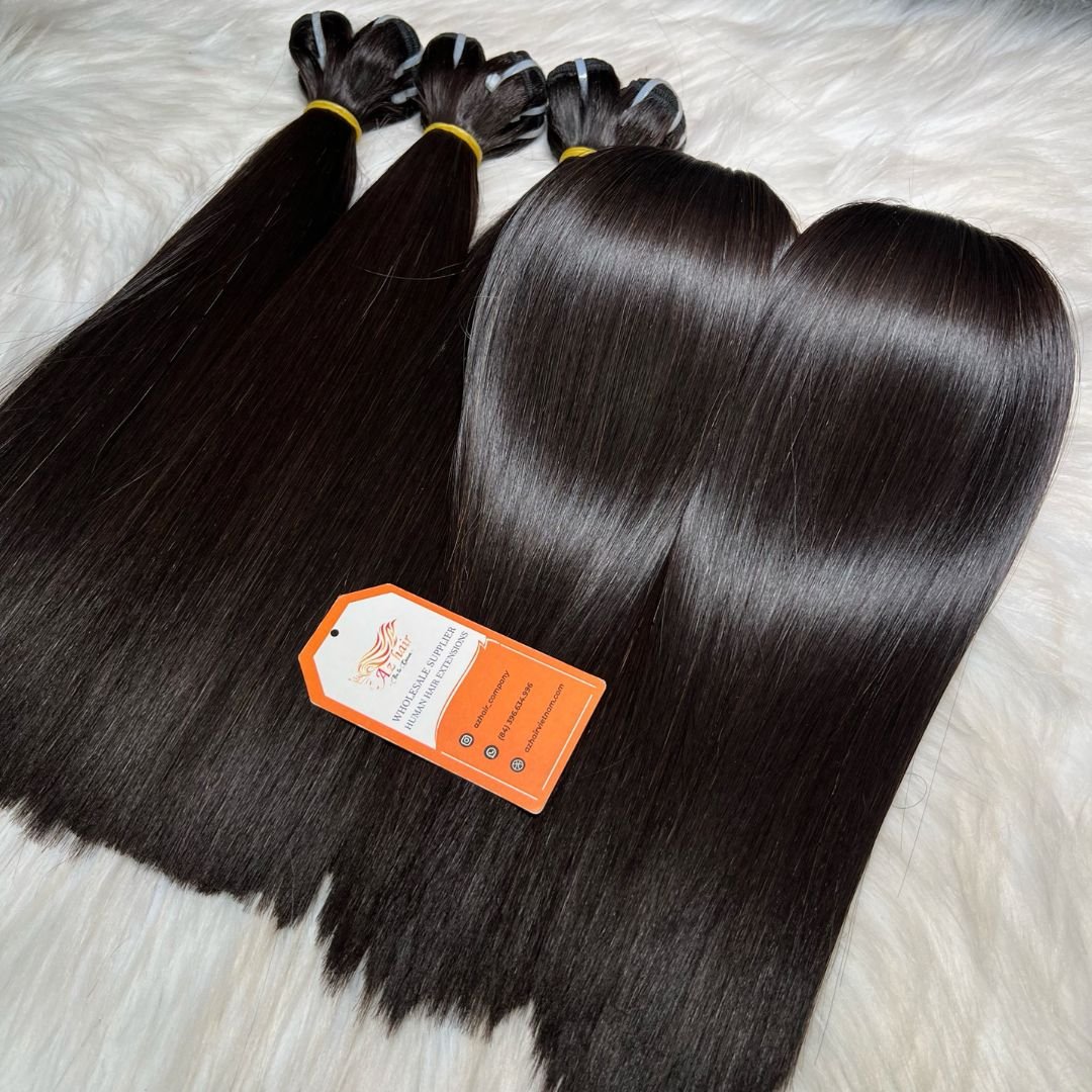 Natural Weave Bundle 8-30inches 12A Grade Raw Vietnamese Double Drawn Silky Bone Straight Human Hair Bundles