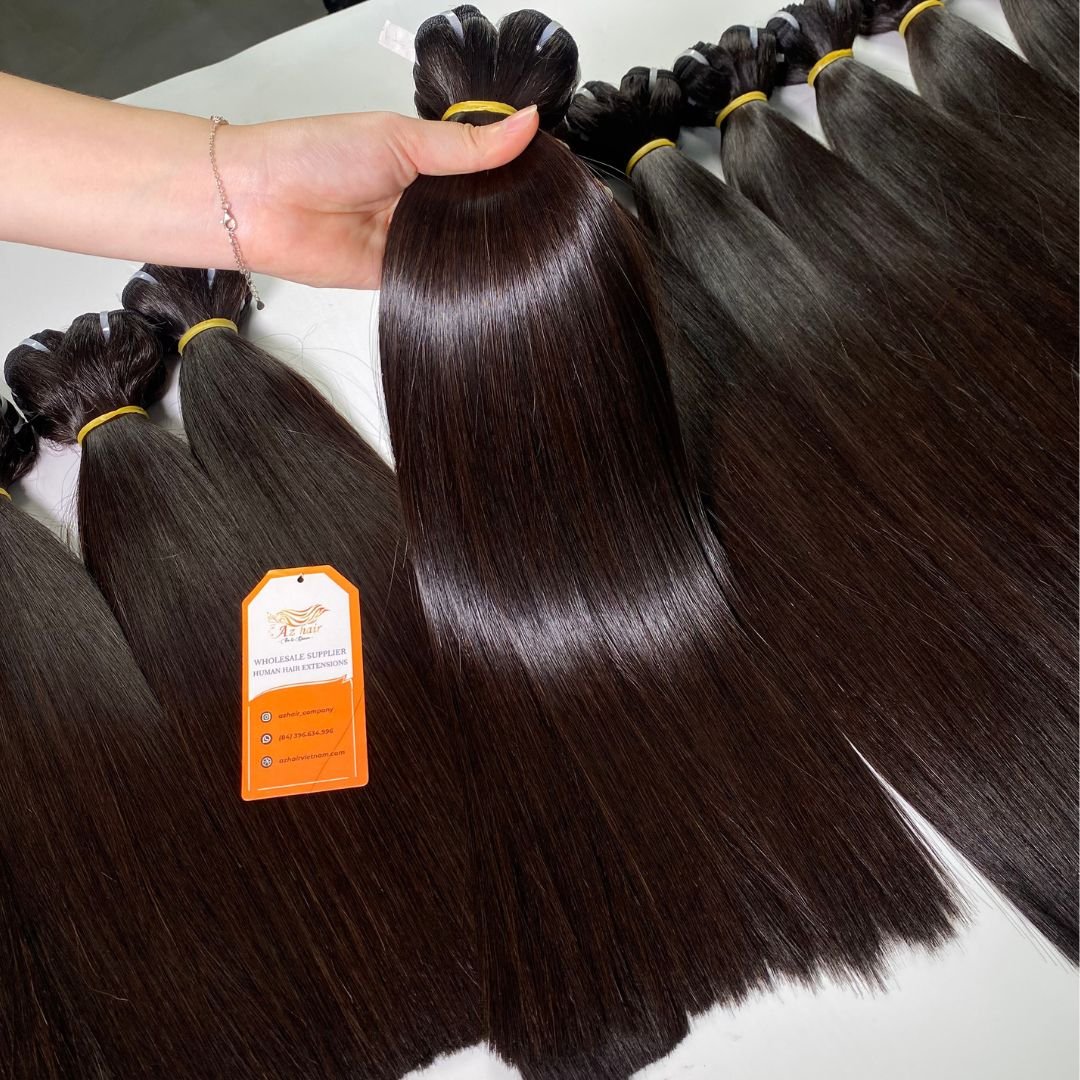 Natural Weave Bundle 8-30inches 12A Grade Raw Vietnamese Double Drawn Silky Bone Straight Human Hair Bundles
