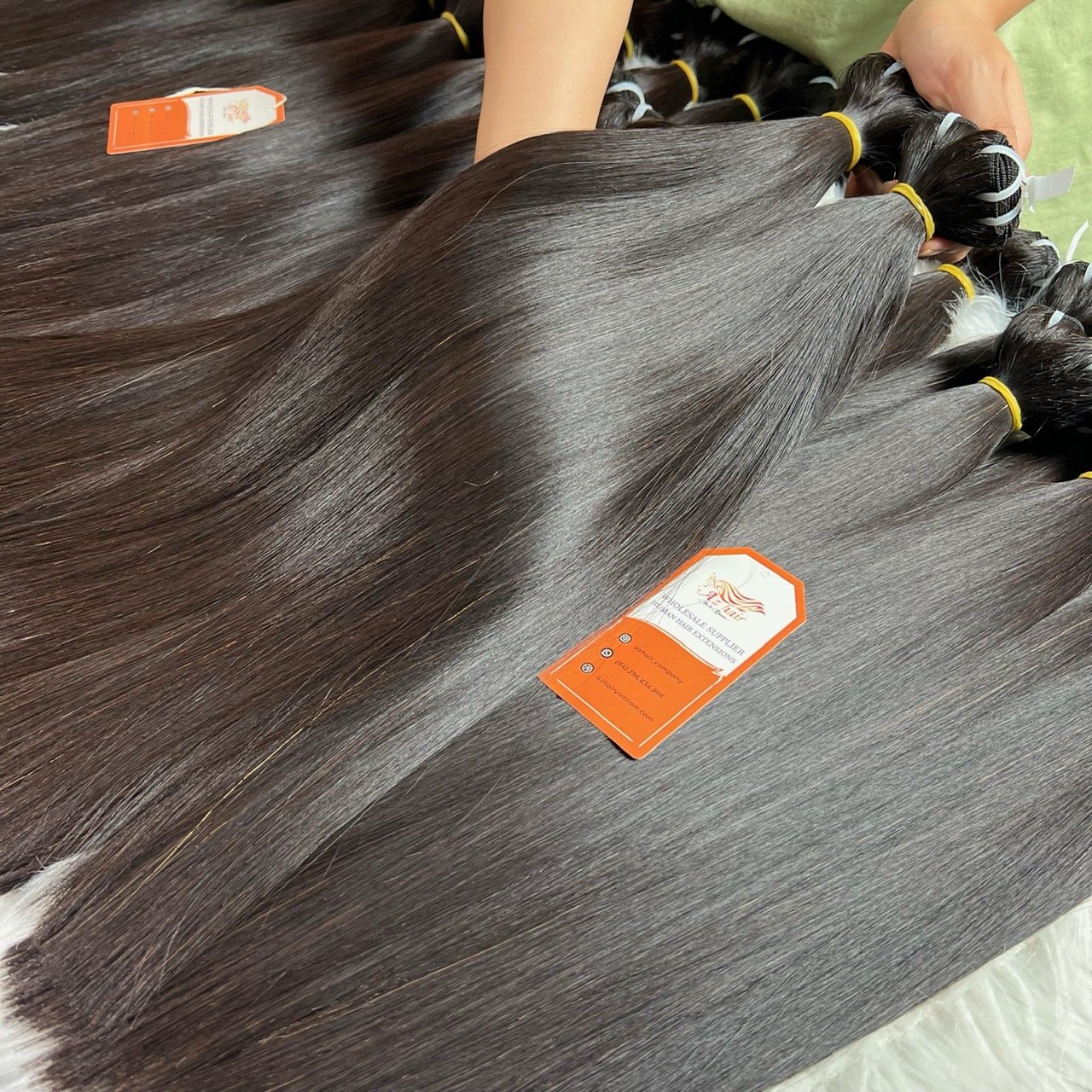 Natural Weave Bundle 8-30inches 12A Grade Raw Vietnamese Double Drawn Silky Bone Straight Human Hair Bundles