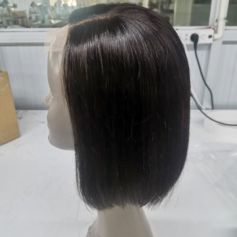 Factory Wholesale Peruvian Bob Wigs, 4x4 Short Bob Closure Wig, Human Hair Short Bob Wig For Black Women