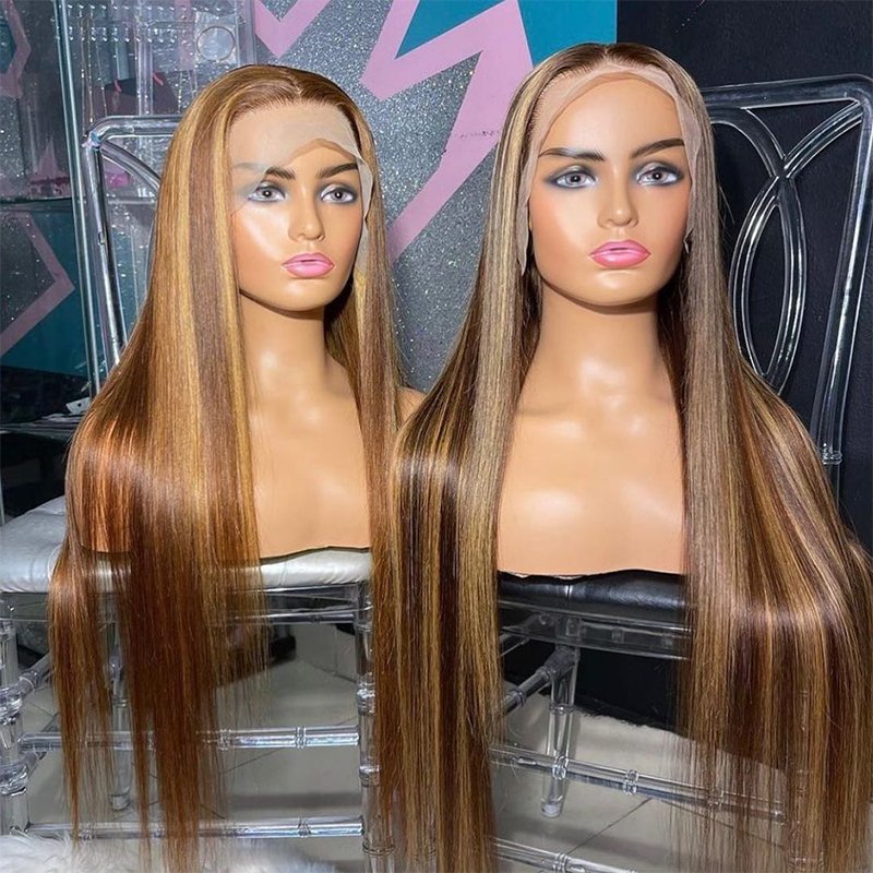 Natural human hair wigs wholesale raw virgin cuticle aligned hair hd transparent lace front wig curls wigs