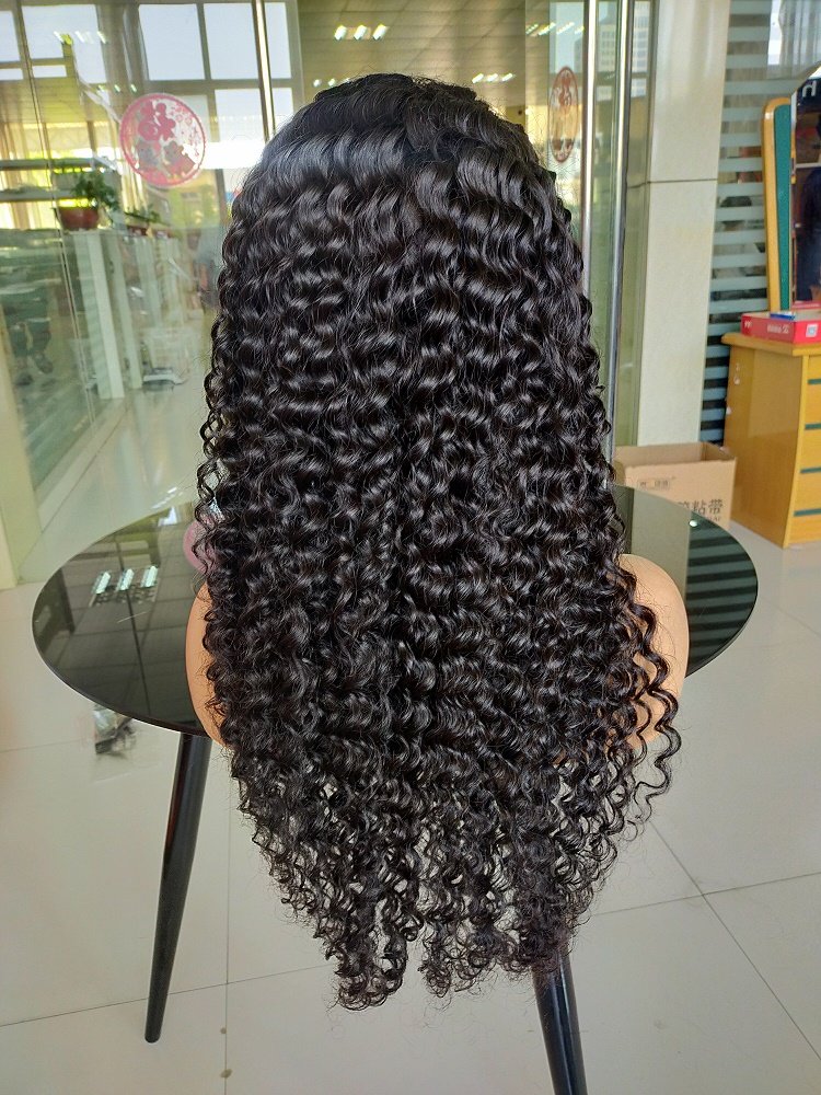Wholesale Brazilian Virgin Natural Human Hair Hd Lace Frontal Wig Transparent Lace Deep Wave Front Human Hair Wig