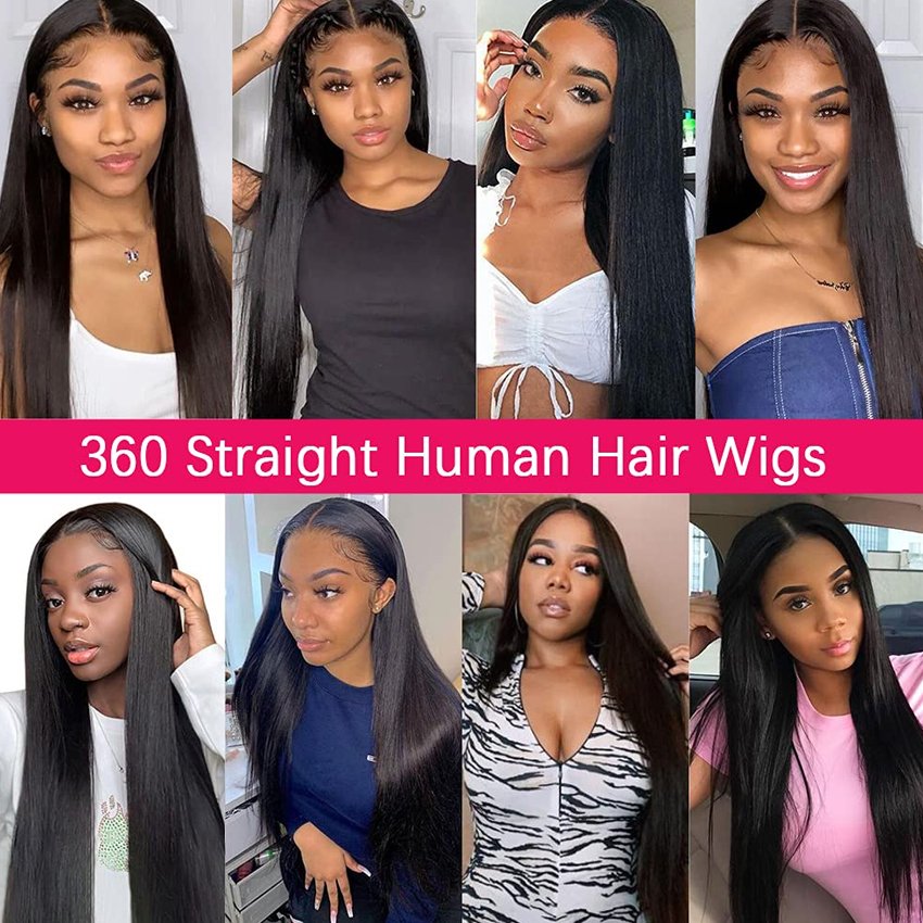 Lemoda 13x4 13x6 360 Full Lace Frontal Wig HD Transparent Lace Front Wig Peruvian Remy Bone Straight Human Hair Wigs For Women