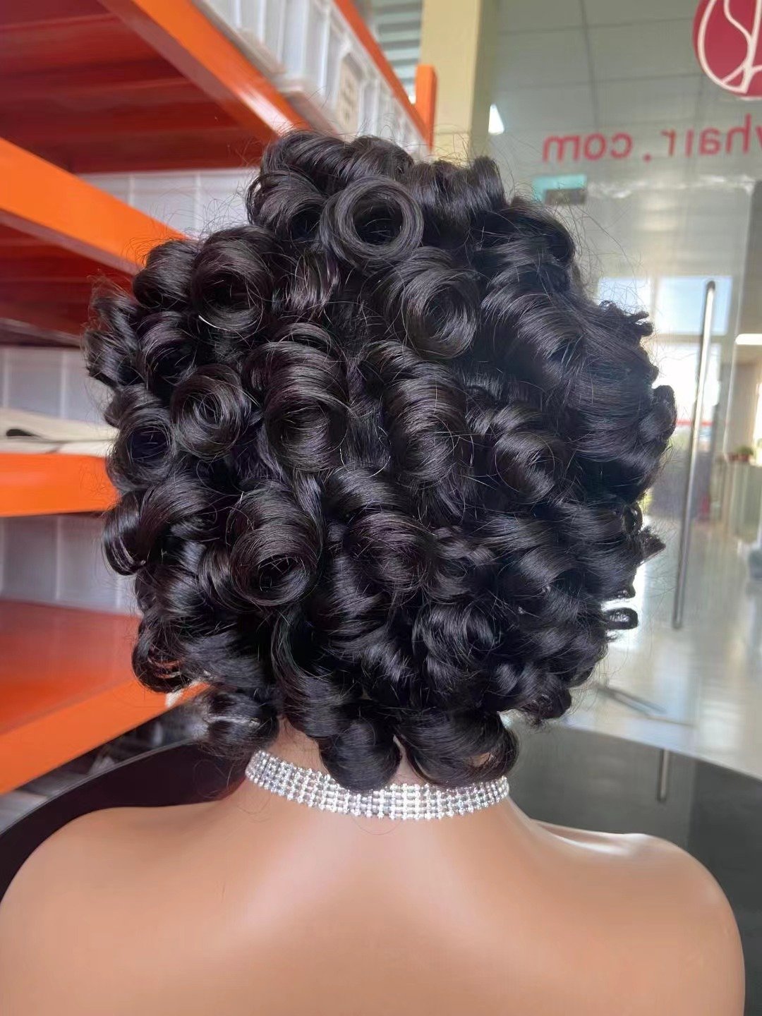 Natural Human Hair Wigs Machine Made Brazilian Afro Wave Short Wig,100% Human Hair Wigs For Women