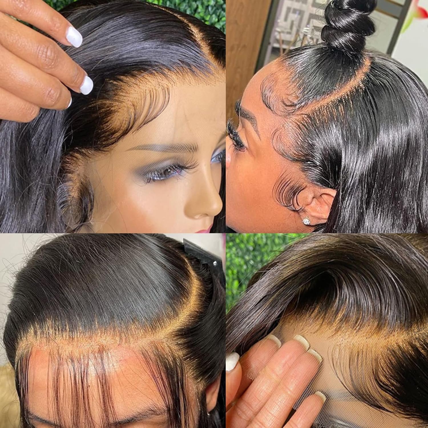 Raw Cambodian Hair Lace Front Wig Virgin Cuticle Aligned 100% Glueless Human Hair Wig Full 13x4 Lace Frontal Wig For Black Women