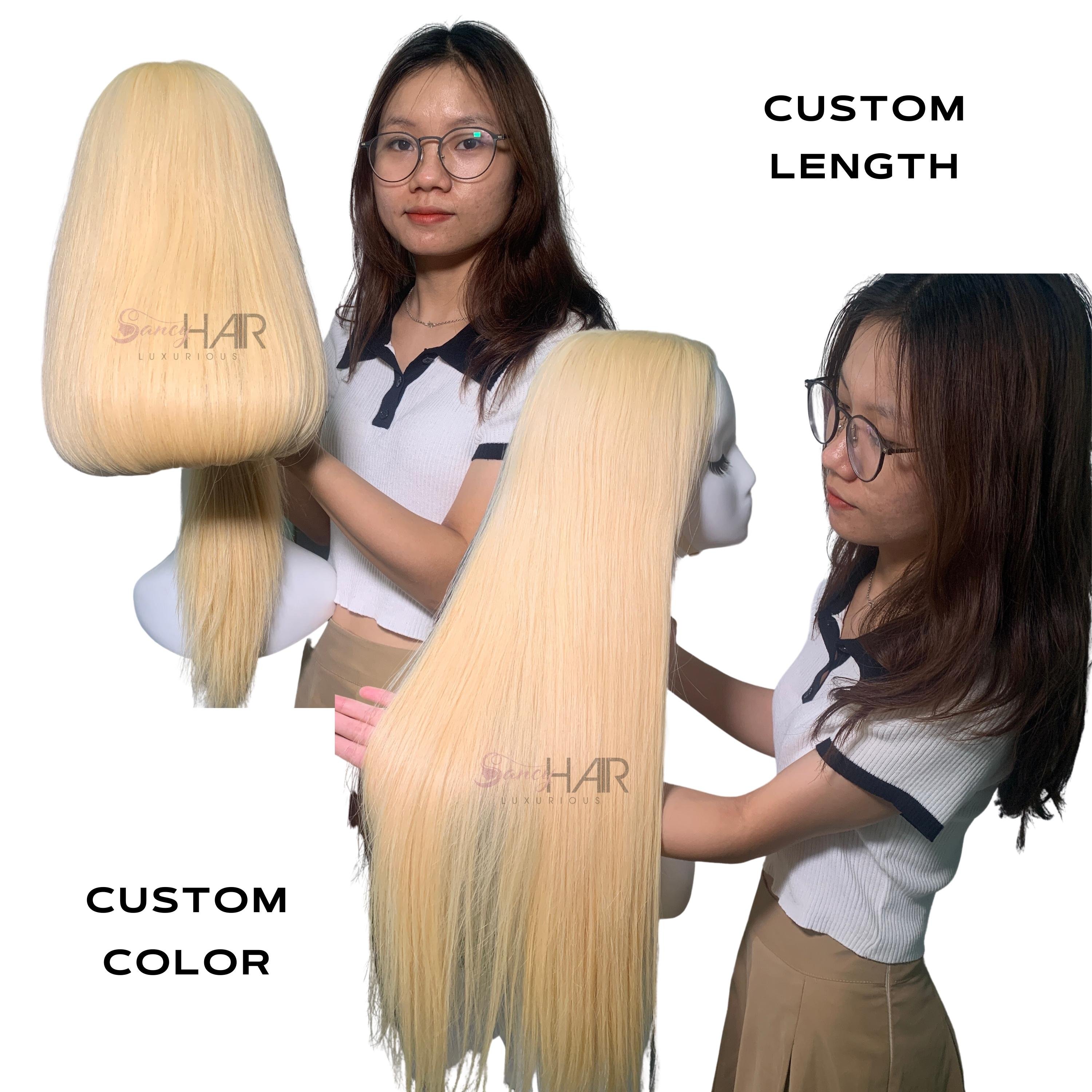 Top-tier Lace Closure 2x4 Human Hair Wigs Light Color Full Cuticle Aligned Raw Hair Extensions Virgin Wholesale Price