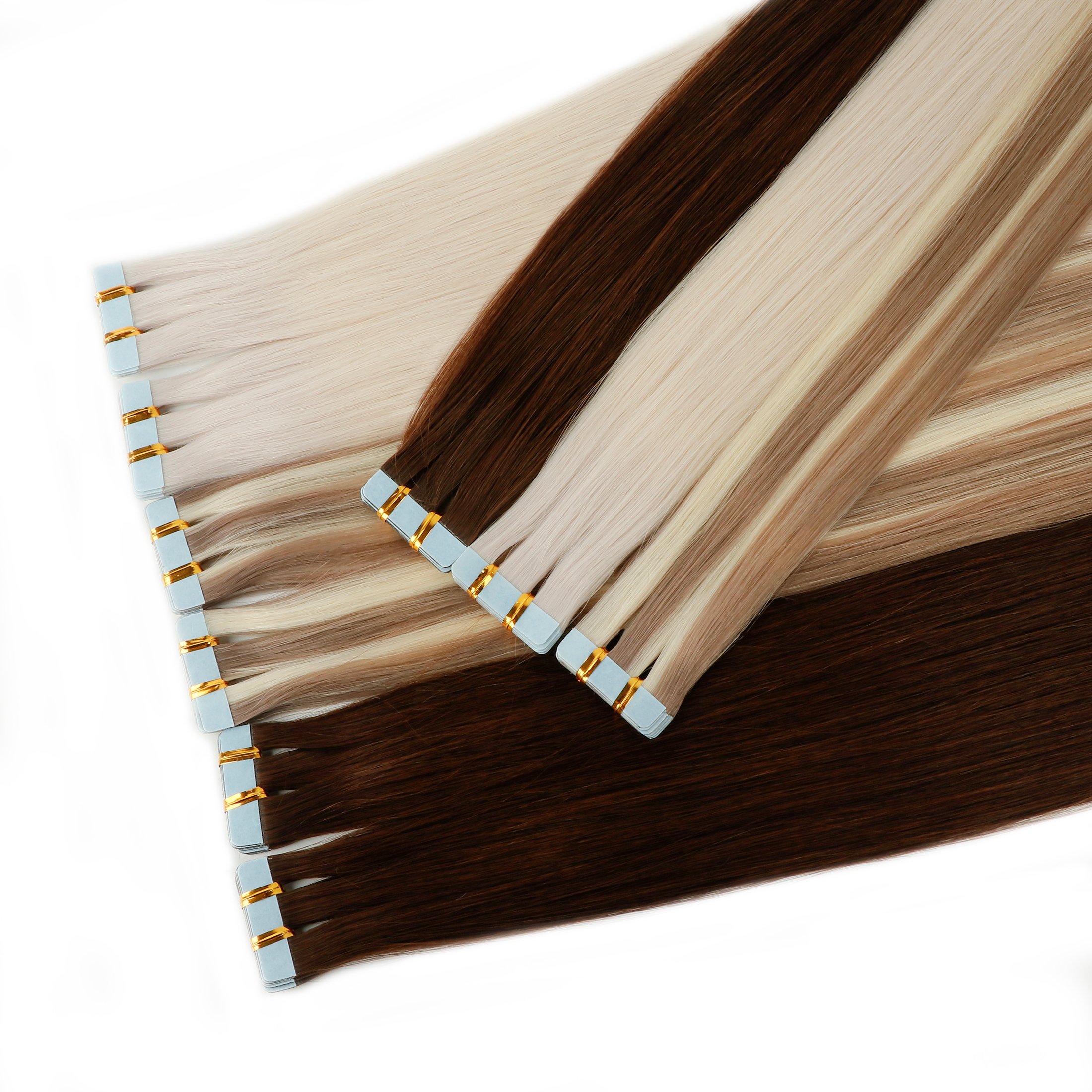 Top Quality Russian Tape Hair Extensions Double Drawn Real Human Hair Virgin Tape Hair Extension