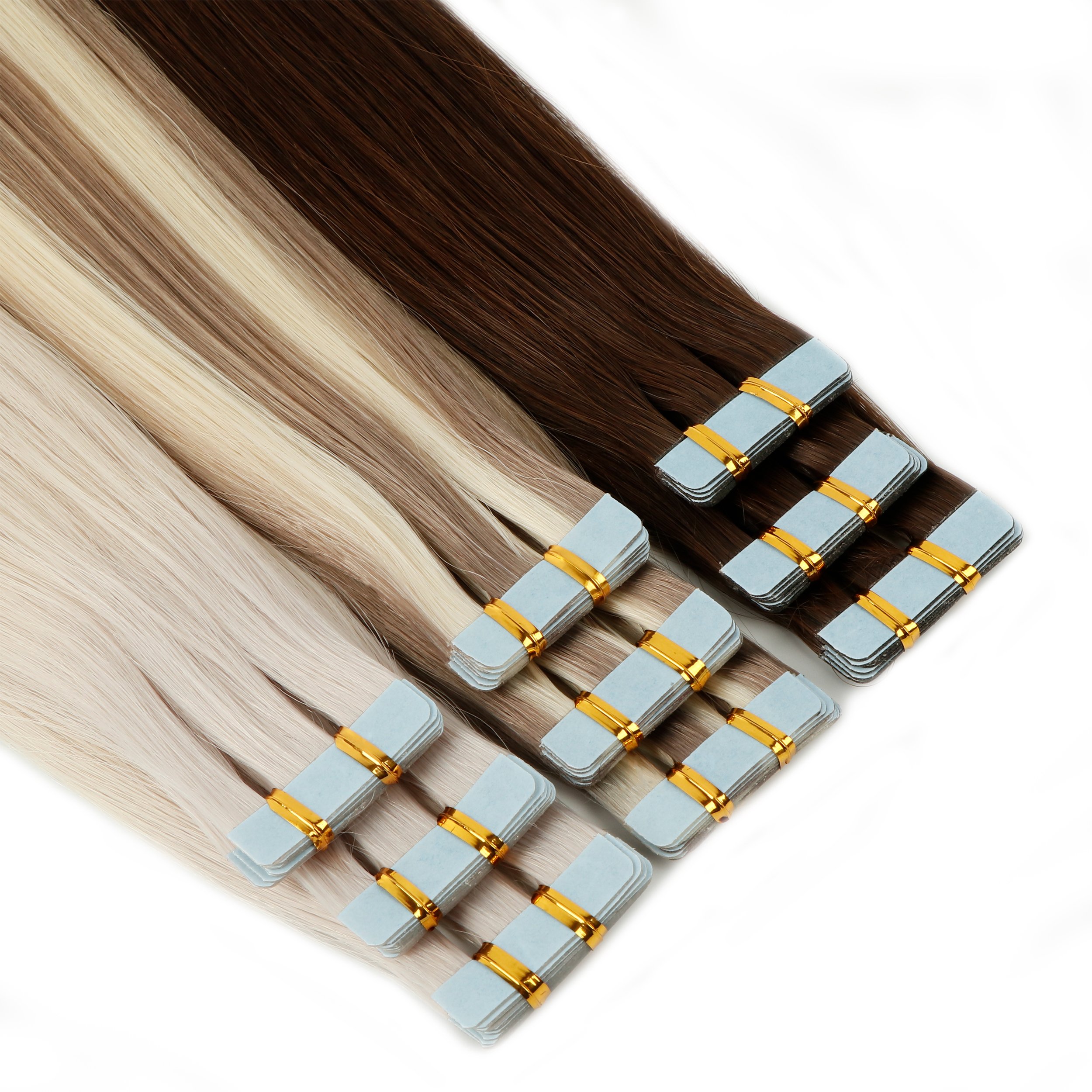 Top Quality Russian Tape Hair Extensions Double Drawn Real Human Hair Virgin Tape Hair Extension