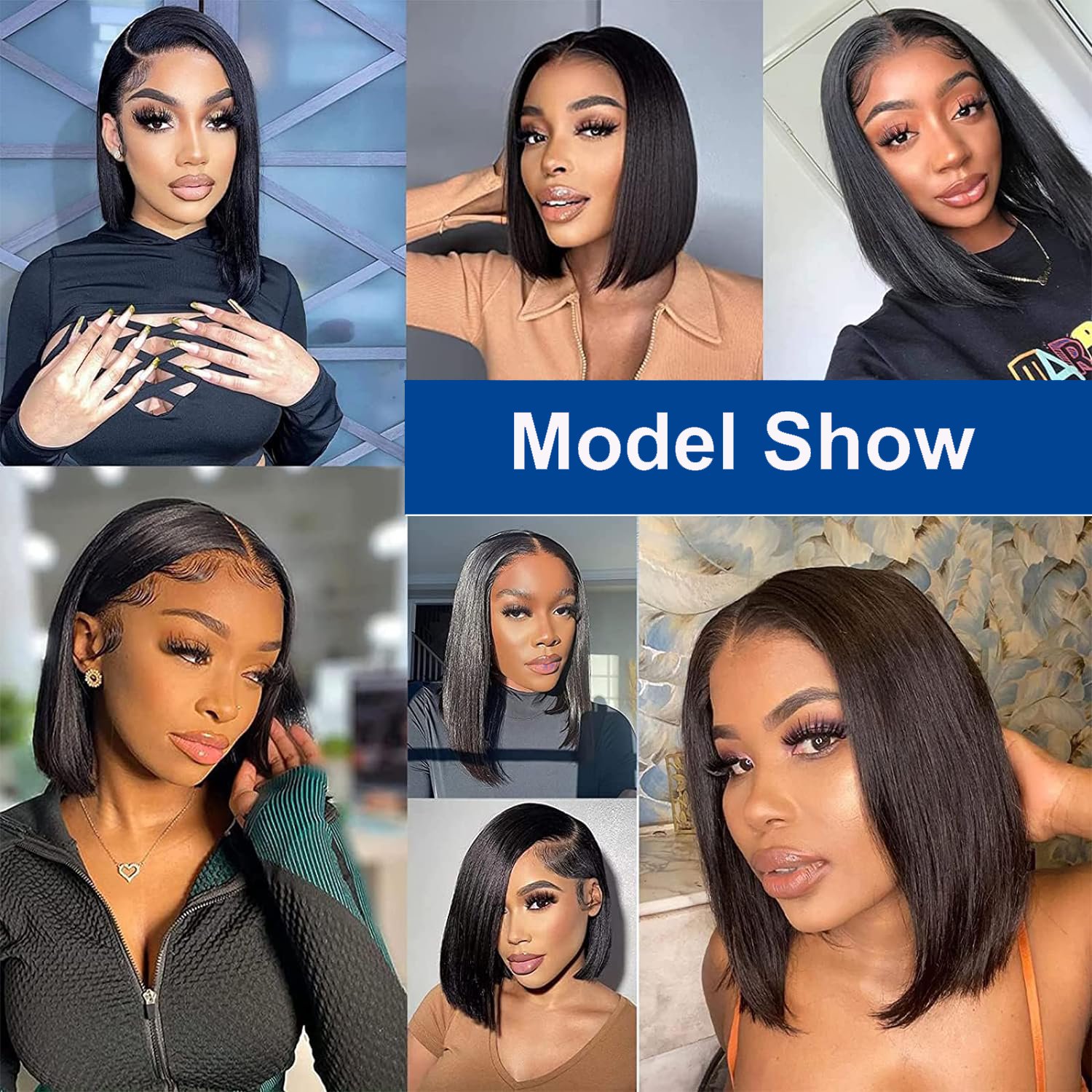 Raw Brazilian Human Hair Short Bob Wigs Bone Straight Human Hair Lace Front Wigs Cheap Pixie Cut Human Hair Wigs For Black Women