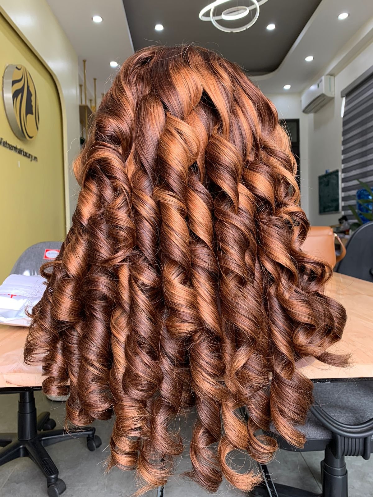 Human hair wig 100% Vietnamese human hair high quality magic bouncy lace front wig for women fashionable color