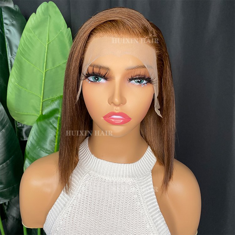 Brazilian Indian vrigin raw human hair wigs orange natural black deep wave silk straight 13x4 transparent lace frontal wig