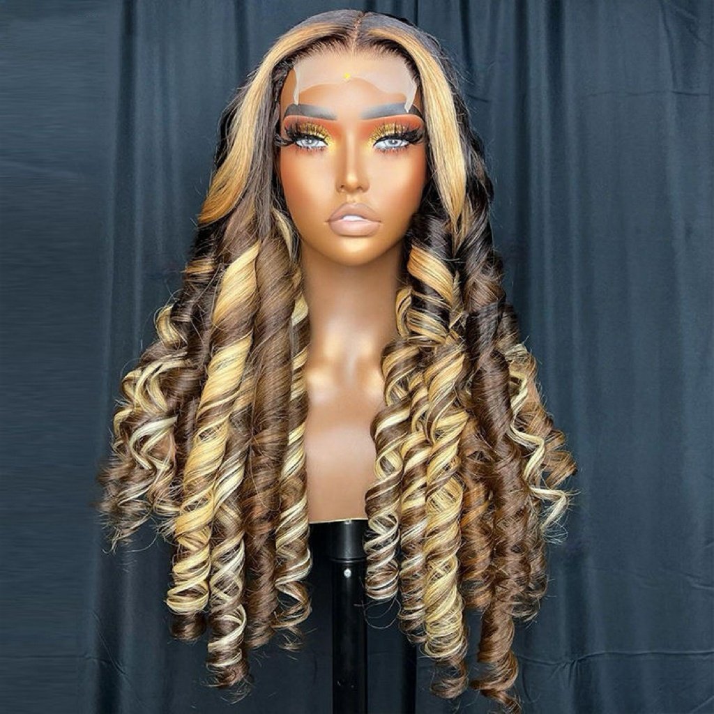Bouncy Spring Curly Raw Hair Vietnamese 13*4 Lace HD Glueless Wig Double Drawn Virgin Brazilian Human Hair Wigs For Black Women