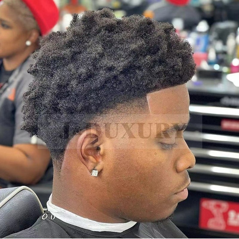 8x10 Human Hair Toupee Human Hair Wigs Pixie Cut Afro Toupee Men Full Lace Toupee Short Brazilian Hair for Black Transparent