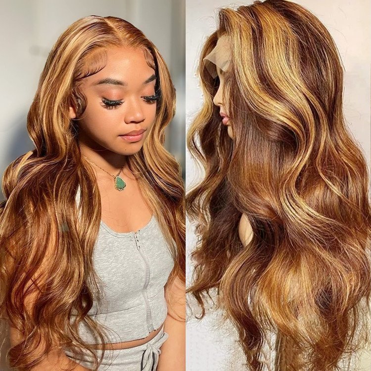 Cheap Ombre Blonde Human Hair Wig Density 180% 13x4 Lace Front Kinky Curly Wig Ombre 1b/4/27 Highlight Wig Vendor