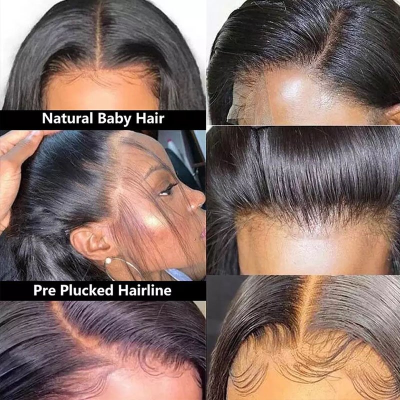 Human Hair Pre Plucked Glueless Lace Closure Wigs Brazilian Human Hair Wigs for Black Women Body Wave Lace Front Wigs