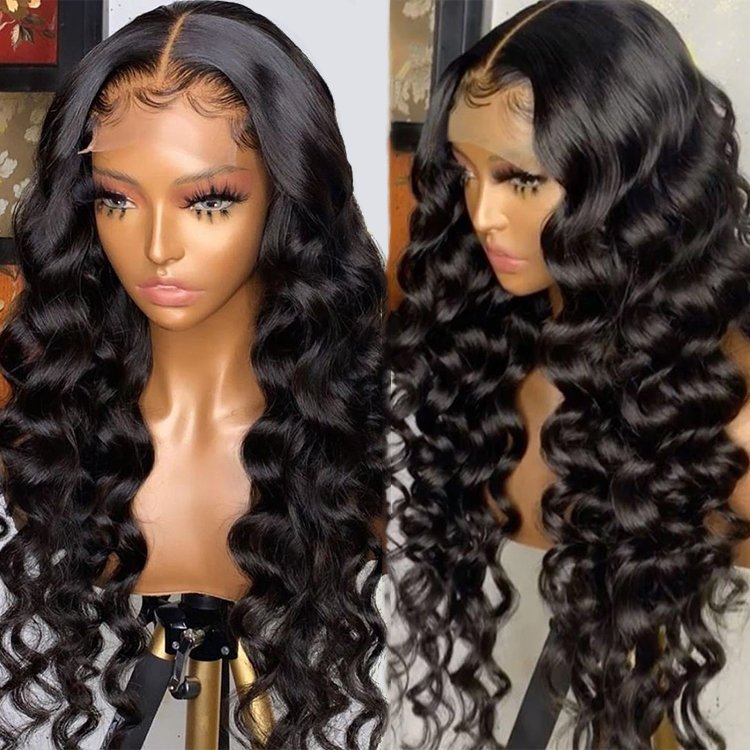 Loose deep Wave Lace Front Human Hair Wigs for Black Women glueless Full Hd Frontal Wig Human Peruvian Hair Wigs