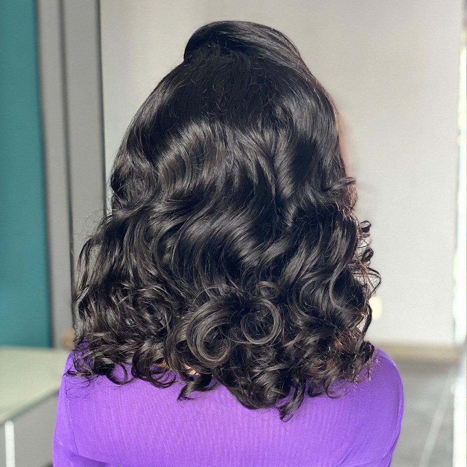 Best Price Black Color Bouncy Curly Wig with 100 Human Hair Unprocessed, 14 inch Hair Length Wear and Go Glueless Wig