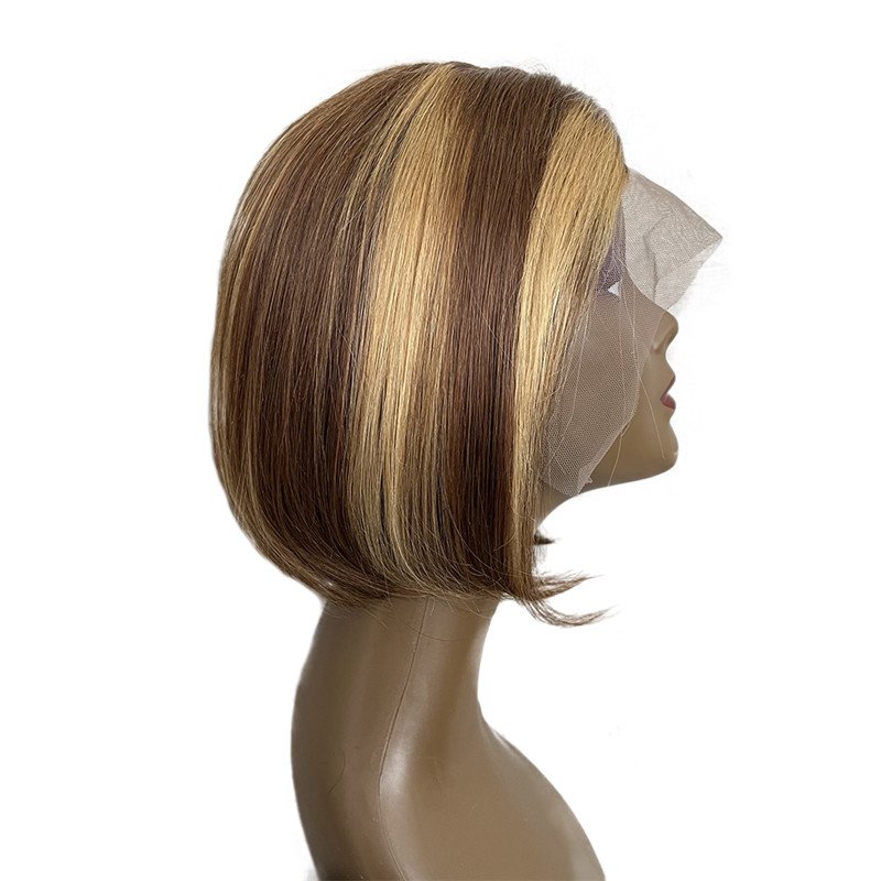 TP 4/27 highlight piano color T part 13*4*1 lace front bob wig brazilian human hair wigs for women