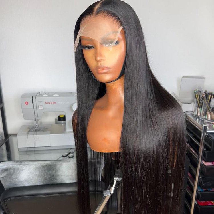 Brazilian 40 Inch Lace Front Wigs Raw Indian Peruvian Human Hair Wigs Glueless 13X6 360 Full Hd Lace Frontal Wig For Black Women