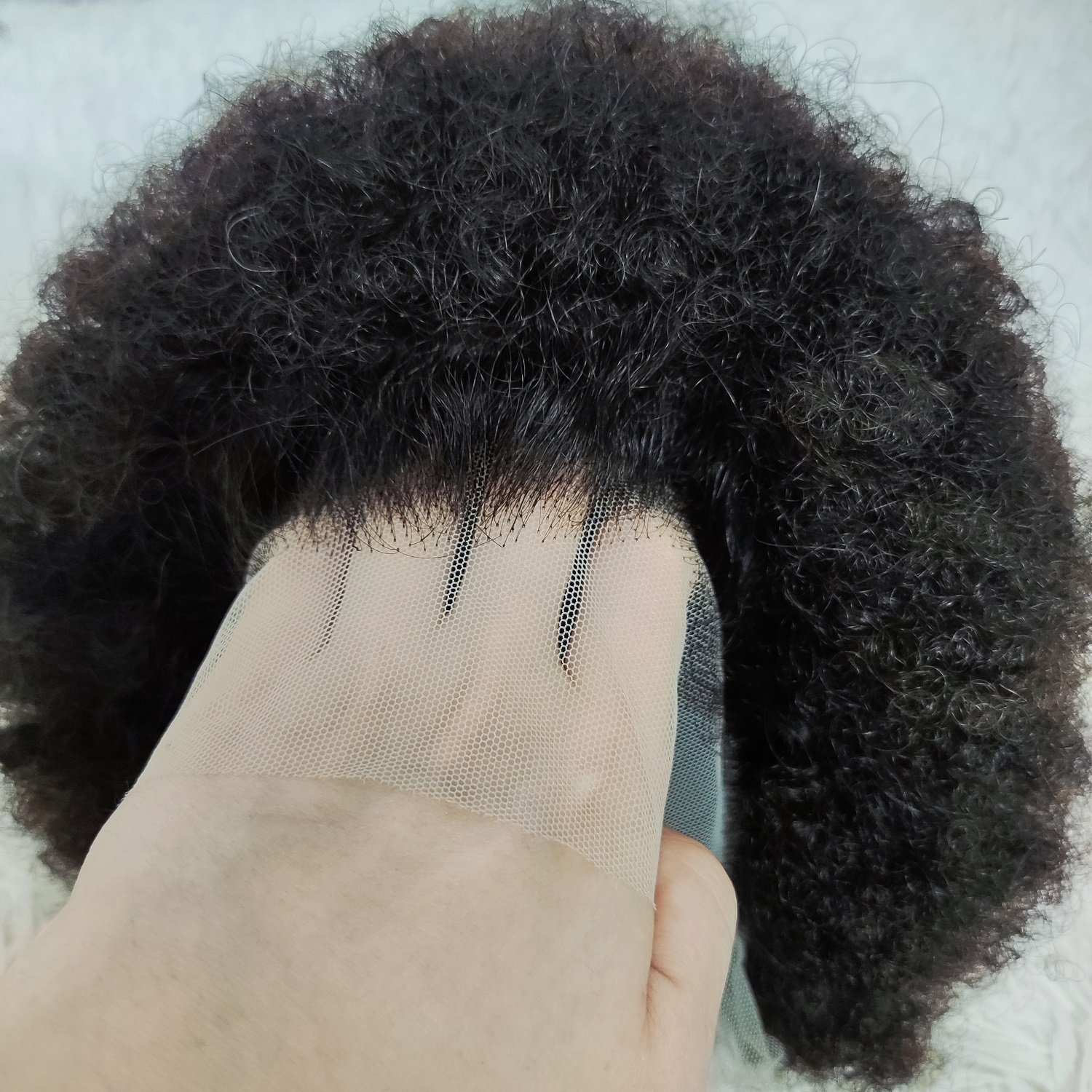 Letsfly Nice Afro Wig 100% Human Hair 13*4 Lace Frontal Ear to Ear Wholesale Yaki Natural Hair Wigs Fast Shipping