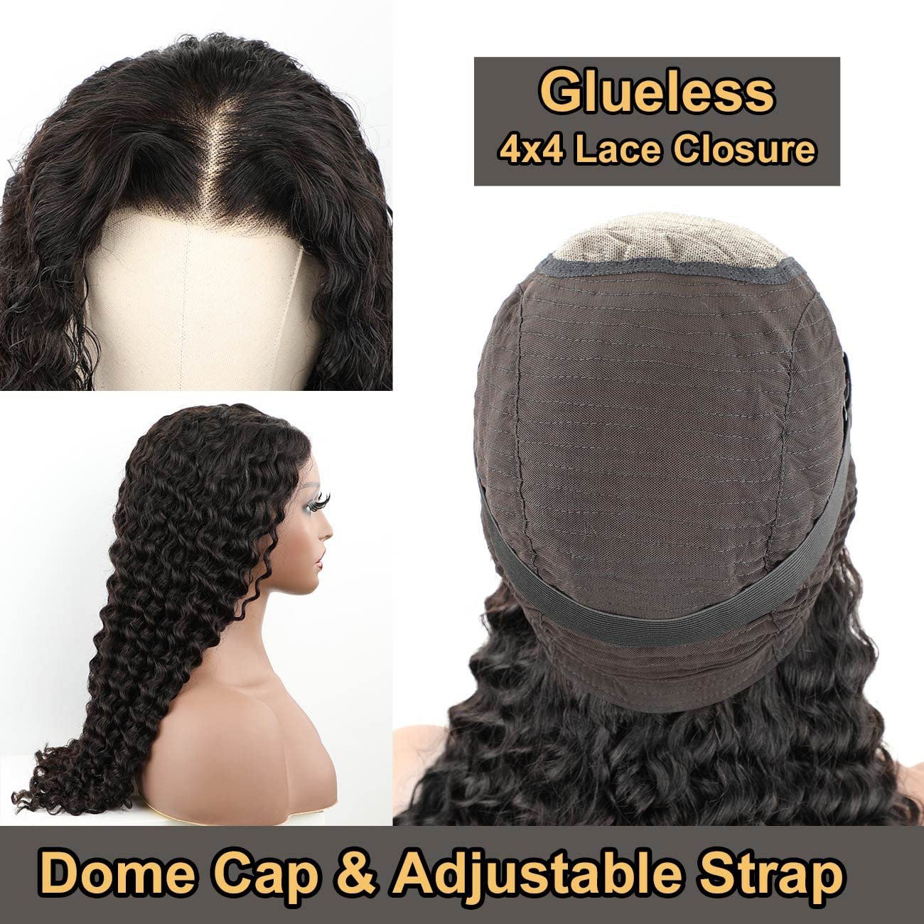 4X4 Raw Vietnamese Double Drawn Curly Wigs Human Hair Glueless Lace Front Bob Wig Human Hair Wear & Go Natural Human Hair Wigs