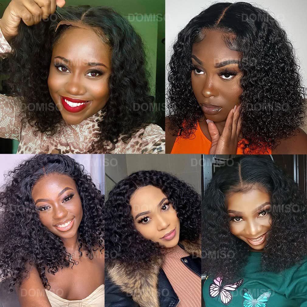 4X4 Raw Vietnamese Double Drawn Curly Wigs Human Hair Glueless Lace Front Bob Wig Human Hair Wear & Go Natural Human Hair Wigs